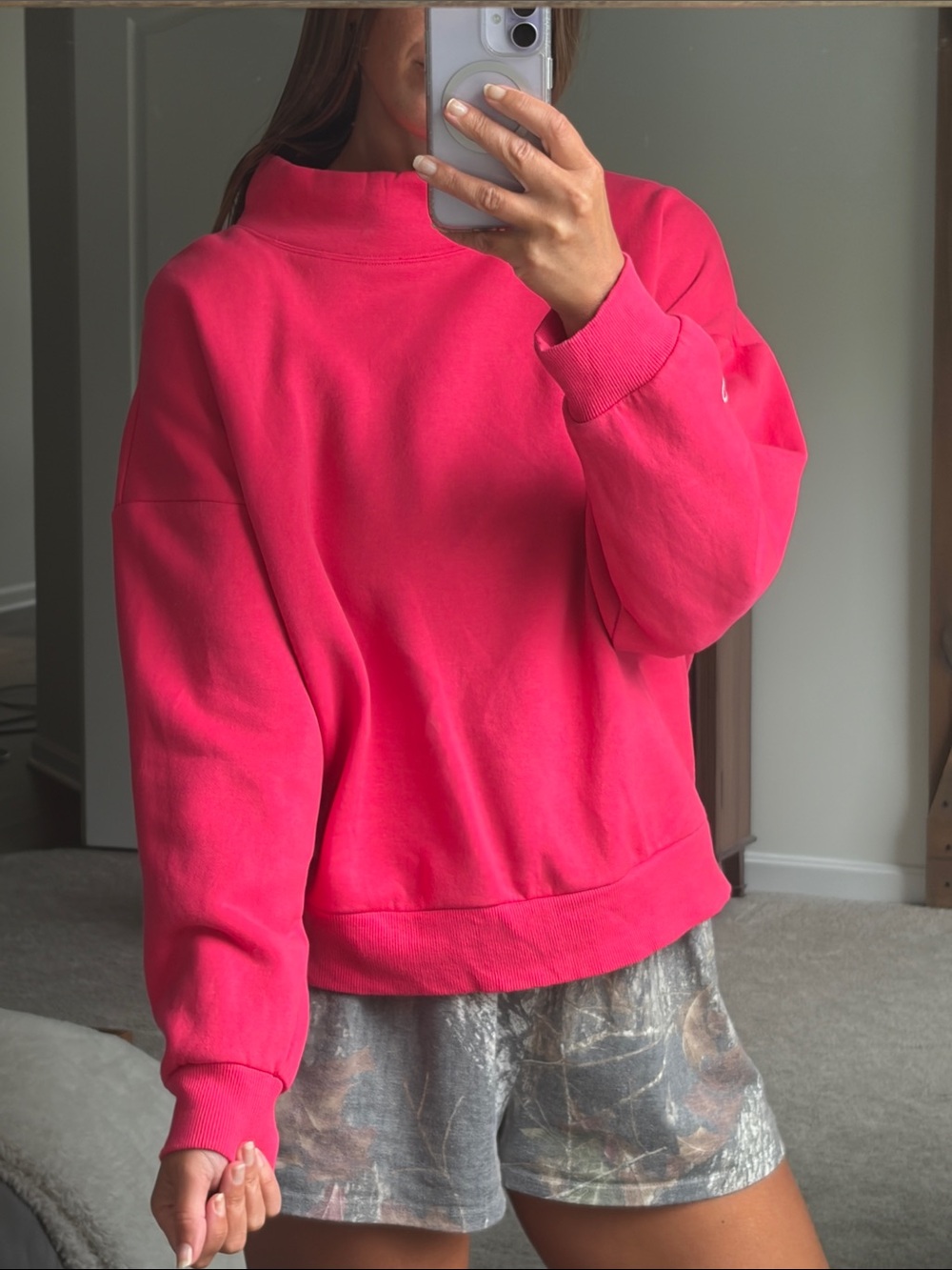 Mock neck sweatshirt
